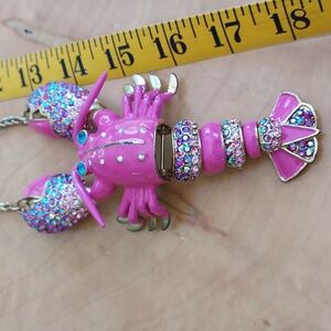 NWT Betsey Johnson lobster necklace NWT